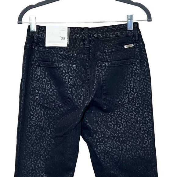 KanCan NWT black leopard print high rise super skinny button fly jeans size 9/28 - Picture 5 of 13